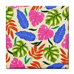 Tropical Sheets Summer Beach Tile Coaster Front