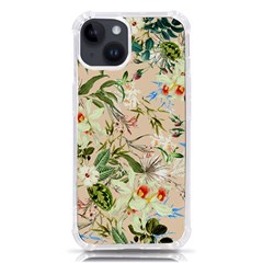 Textile Fabric Tropical Iphone 14 Tpu Uv Print Case by Paksenen