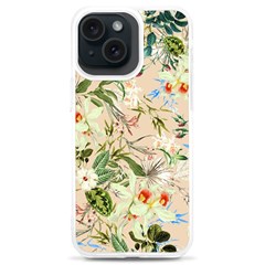 Textile Fabric Tropical Iphone 15 Plus Tpu Uv Print Case by Paksenen