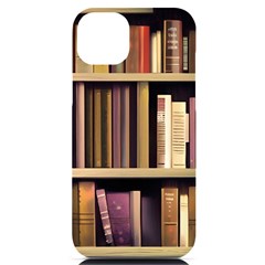 Books Bookshelves Office Fantasy Background Artwork Book Cover Apothecary Book Nook Literature Libra Iphone 14 Plus Black Uv Print Case by Posterlux