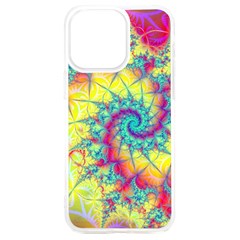 Fractal Spiral Abstract Background Vortex Yellow Iphone 15 Plus Tpu Uv Print Case by Ket1n9