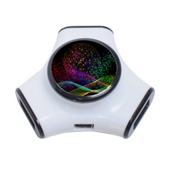 Particles Waves Line Multicoloured 3-port Usb Hub by Proyonanggan
