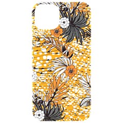 Leaf Yellow Point Flower White Iphone 15 Pro Black Uv Print Pc Hardshell Case by Grandong