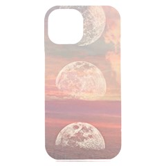 Moon Phase, Cloud, Clouds, Moon, Pastel Iphone 15 Plus Black Uv Print Pc Hardshell Case by kyorashop23
