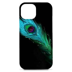 Shree Krishna, Feather, Lord, Rainbows Iphone 15 Plus Black Uv Print Pc Hardshell Case by kyorashop23