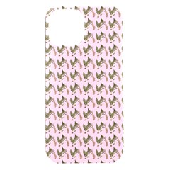 Fern Pattern 2 Pink Iphone 15 Plus Black Uv Print Pc Hardshell Case by snowwhitegirl