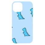 Dinosaur , Cute, Pastel, iPhone 15 Black UV Print PC Hardshell Case Front
