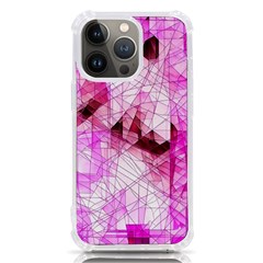 Pink Abstract Lineart Iphone 13 Pro Tpu Uv Print Case