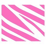 White Pink Stripes, Pattern Premium Plush Fleece Blanket (Small) 50 x40  Blanket Front