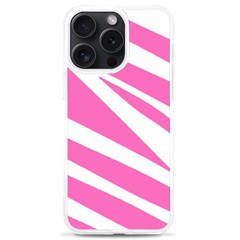 White Pink Stripes, Pattern Iphone 15 Pro Max Tpu Uv Print Case by kyorashop23