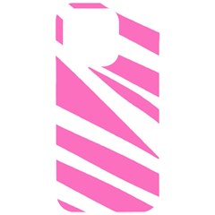 White Pink Stripes, Pattern Iphone 15 Pro Black Uv Print Pc Hardshell Case by kyorashop23