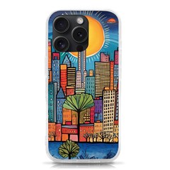 City New York Nyc Skyscraper Skyline Downtown Night Business Urban Travel Landmark Building Architec Iphone 15 Pro Tpu Uv Print Case by Posterlux