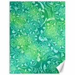 Retro Flower Pattern Design Batik Canvas 18  X 24  by Posterlux
