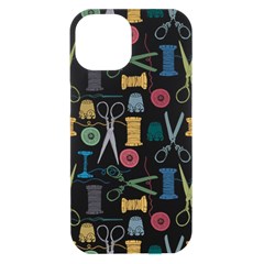 Pattern Seamless Texture Sewing Iphone 15 Black Uv Print Pc Hardshell Case by Salmanaz77