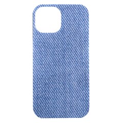 Blue Denim Iphone 15 Plus Black Uv Print Pc Hardshell Case by kyorashop23