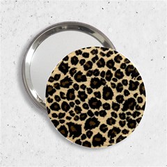 Jaguar Skin Texture, Jaguar Wool Texture, Yellow 2 25  Handbag Mirrors by kyorashop23