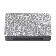 Silver Glitter Texture, Light Creative Background Memory Card Reader With Cf by kyorashop23
