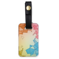 Background Pastel Geometric Lines Luggage Tag (one Side) by anzea