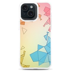 Background Pastel Geometric Lines Iphone 15 Plus Tpu Uv Print Case by anzea