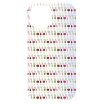 Wine Glass Pattern iPhone 15 Black UV Print PC Hardshell Case Front
