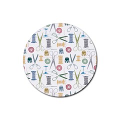 Pattern Seamless Texture Sewing Rubber Coaster (round) by Salmanaz77