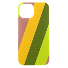 Autmn Stripes Colors Geometric Print Design Iphone 15 Plus Black Uv Print Pc Hardshell Case by dflcprintsclothing