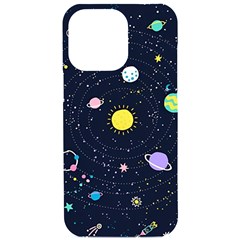 Aesthetic Outer Space Cartoon Art Iphone 15 Pro Max Black Uv Print Pc Hardshell Case by Bedest