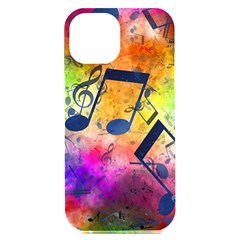 Music Texture, Grunge Music Background Iphone 15 Plus Black Uv Print Pc Hardshell Case by kyorashop23