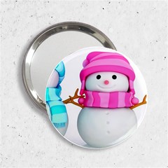 Two Snowmen, 2 25  Handbag Mirrors by kyorashop23