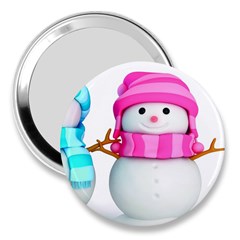 Two Snowmen, 3  Handbag Mirrors by kyorashop23