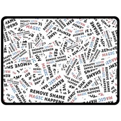 Embrace The Magic Inspirational Phrase Pattern Two Sides Fleece Blanket (large) by dflcprintsclothing
