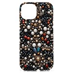 Pearls and stones iPhone 15 Plus Black UV Print PC Hardshell Case Front