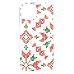 Christmas Texture, New Year, Red-green Christmas Ornament Texture Iphone 15 Plus Black Uv Print Pc Hardshell Case by kyorashop23