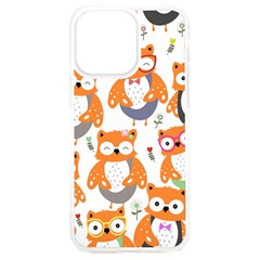 Cute Colorful Owl Cartoon Seamless Pattern Iphone 15 Plus Tpu Uv Print Case by Apen
