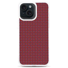 Brown Red Dot Pattern Iphone 15 Plus Tpu Uv Print Case by ytdream