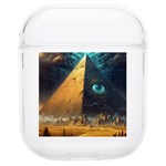 Mystic Blue Pyramid Art Soft TPU AirPods 1/2 Case Front