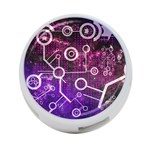 Cosmic Network Geometric Art 4-Port USB Hub (One Side) Front