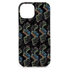 Multicolored Dna Strand Art Iphone 15 Plus Black Uv Print Pc Hardshell Case by ExtraAwesomeSauce