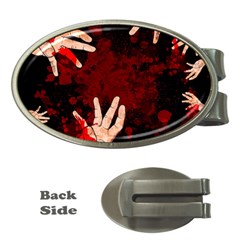 Horror Themed Bloody Hands Money Clips (oval)  by ExtraAwesomeSauce