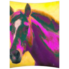 Vibrant Abstract Equine Art Back Support Cushion by ExtraAwesomeSauce