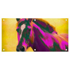 Vibrant Abstract Equine Art Banner And Sign 4  X 2  by ExtraAwesomeSauce