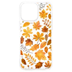 Brown Autumn Leaves Iphone 15 Plus Tpu Uv Print Case by kyorashop23