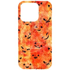 Carved Pumpkin Faces Iphone 15 Pro Black Uv Print Pc Hardshell Case by kyorashop23