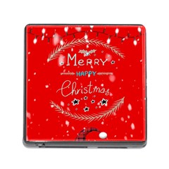 Merry, Happy Christmas, Christmas Gnome Memory Card Reader (square 5 Slot) by kyorashop23