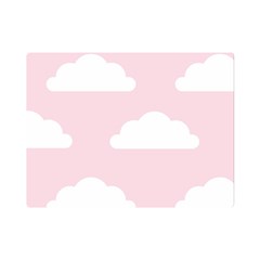 Clouds Pink Pattern Premium Plush Fleece Blanket (mini) by ConteMonfrey