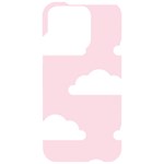 Clouds Pink Pattern iPhone 15 Pro Black UV Print PC Hardshell Case Front