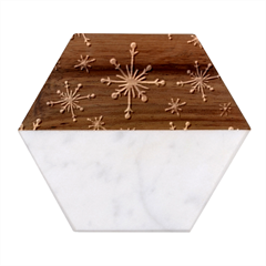 The Most Beautiful Stars Marble Wood Coaster (hexagon)  by ConteMonfrey
