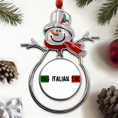 Strong Italian Energy Metal Snowman Ornament by ConteMonfrey