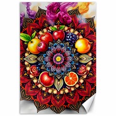 Fruity Mandala Canvas 12  X 18  by AIDreaming
