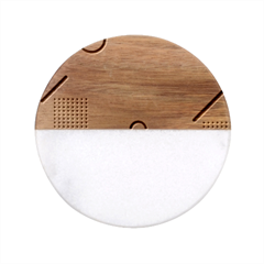 Colorful Labstract Wallpaper Theme Classic Marble Wood Coaster (round)  by Apen